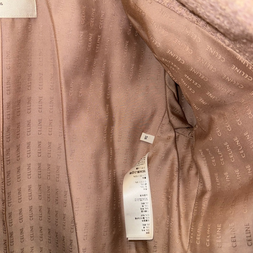 Celine Soft Pink Tweed Jacket - Picture 5 of 9